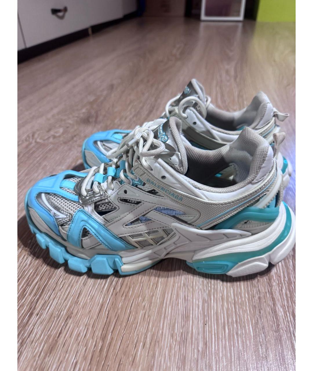 BALENCIAGA Белые кожаные кроссовки, фото 6
