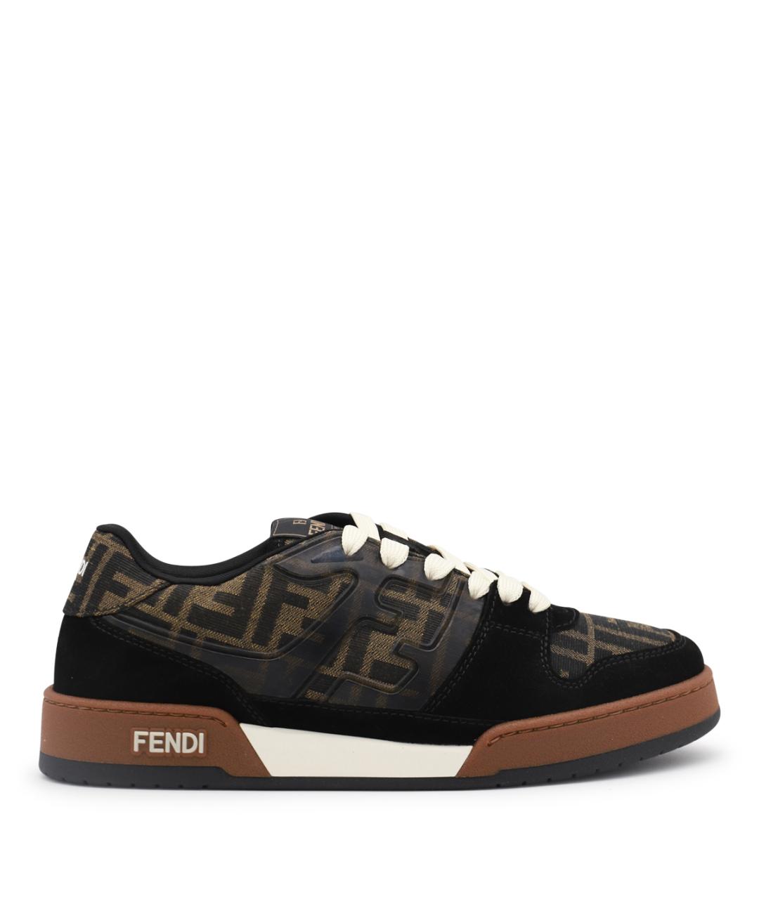 FENDI Мульти кожаные низкие кроссовки / кеды, фото 1