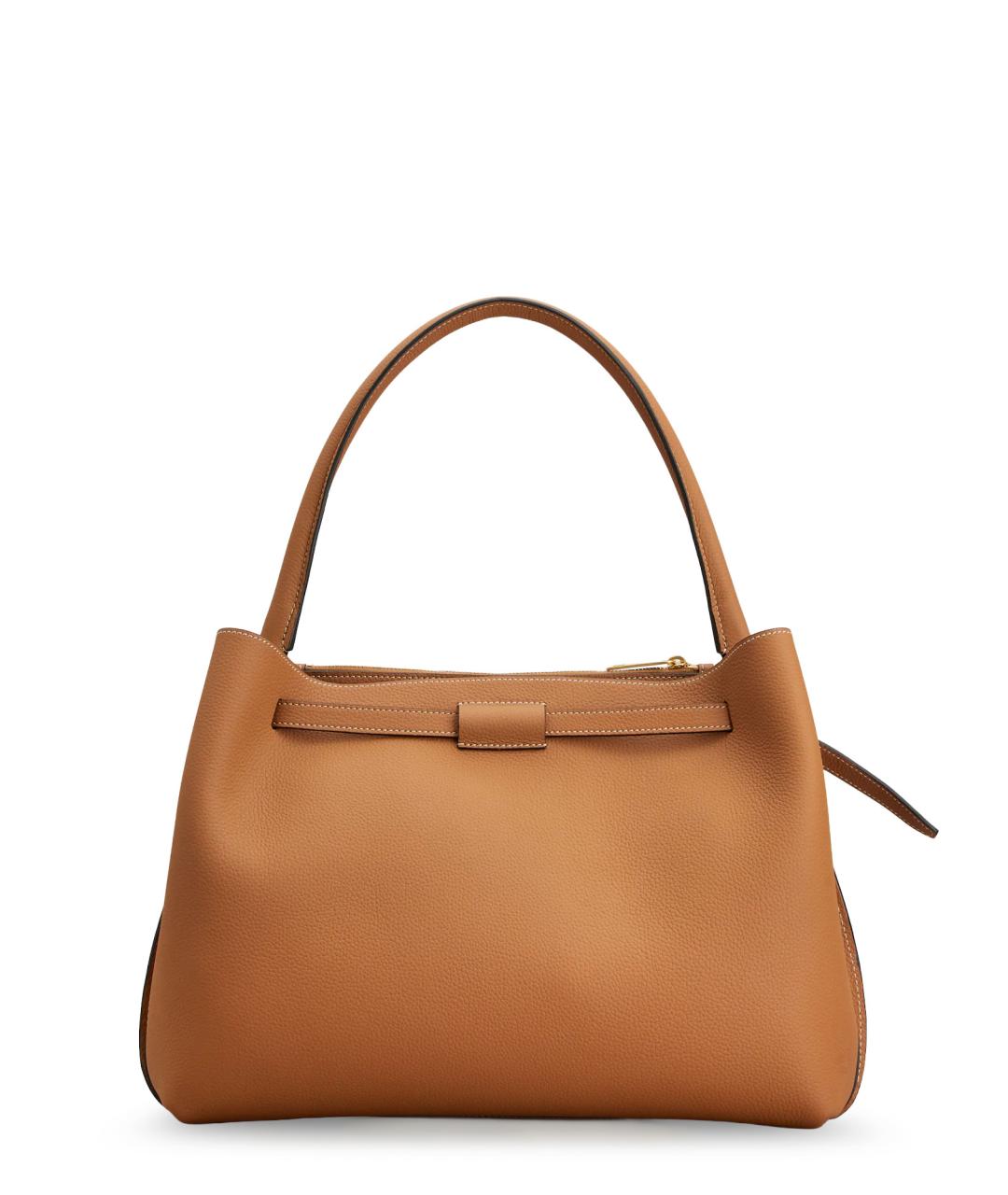 TOD'S Коричневая кожаная сумка тоут, фото 2