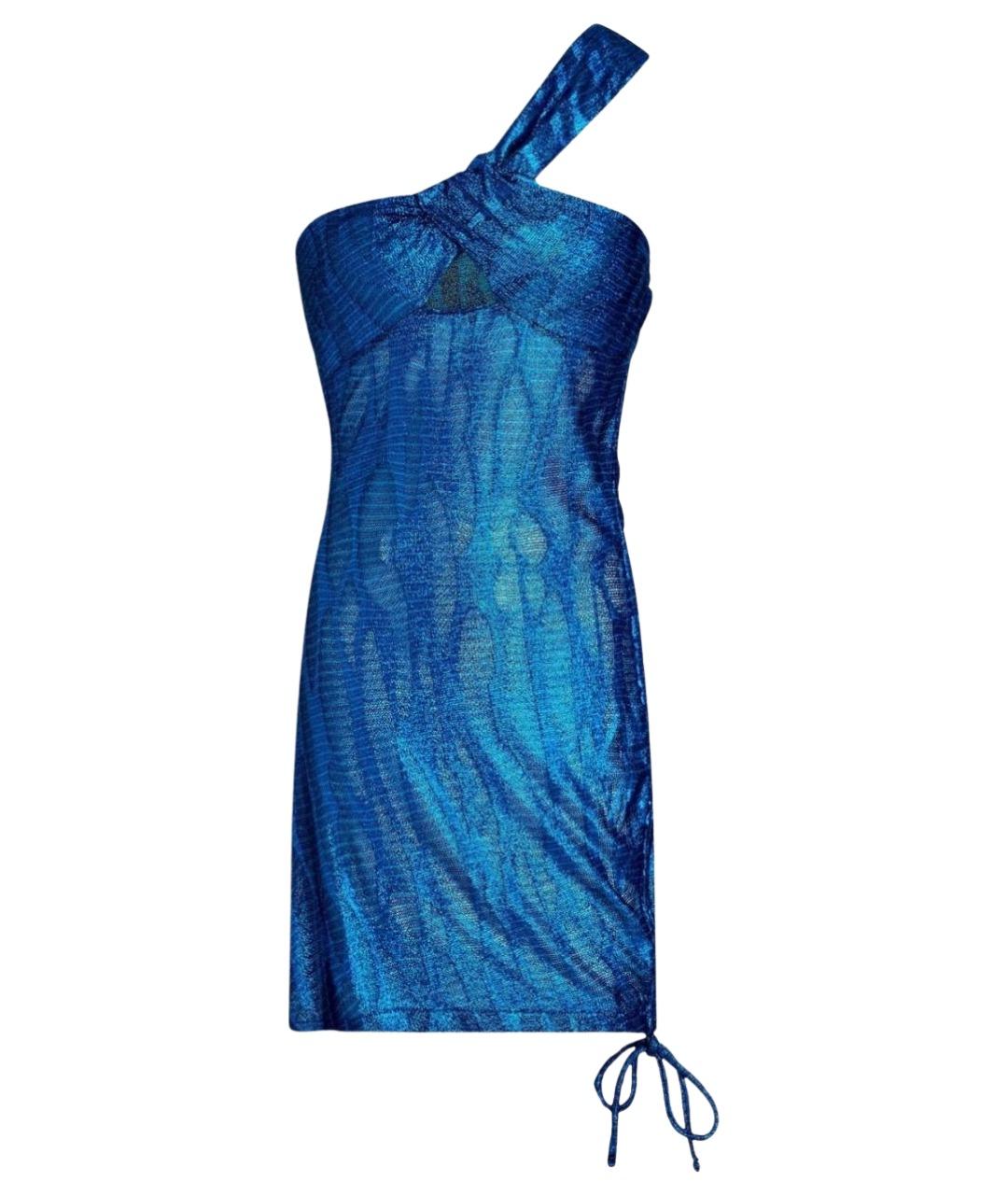 MISSONI Синее вискозное коктейльное платье, фото 1