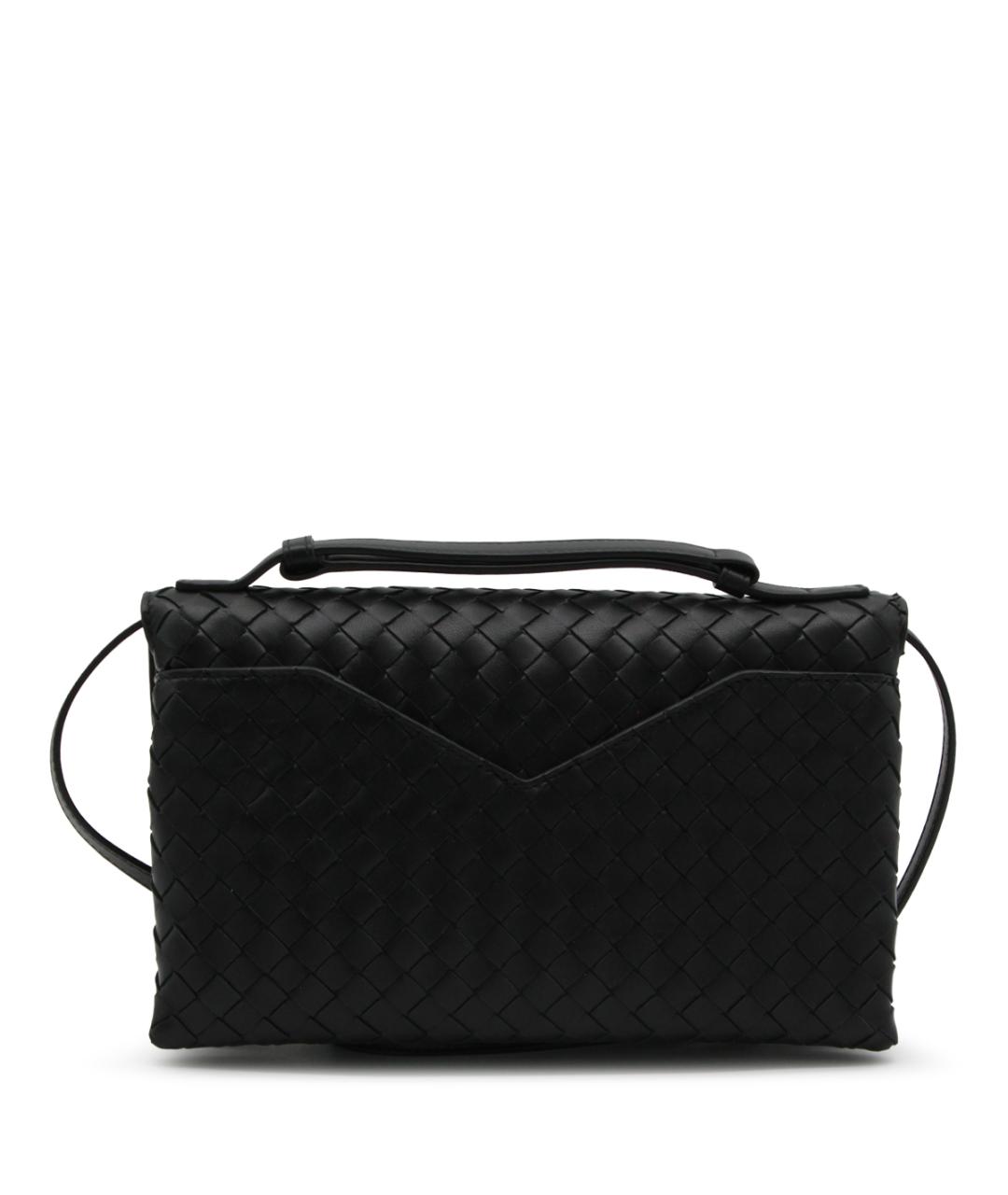 BOTTEGA VENETA Черная кожаная сумка через плечо, фото 3