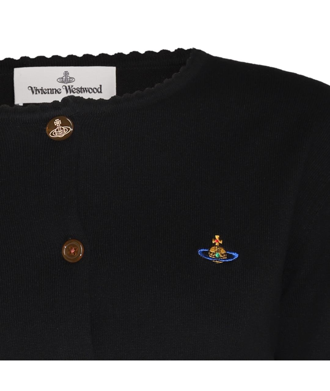 VIVIENNE WESTWOOD Черный хлопковый кардиган, фото 3