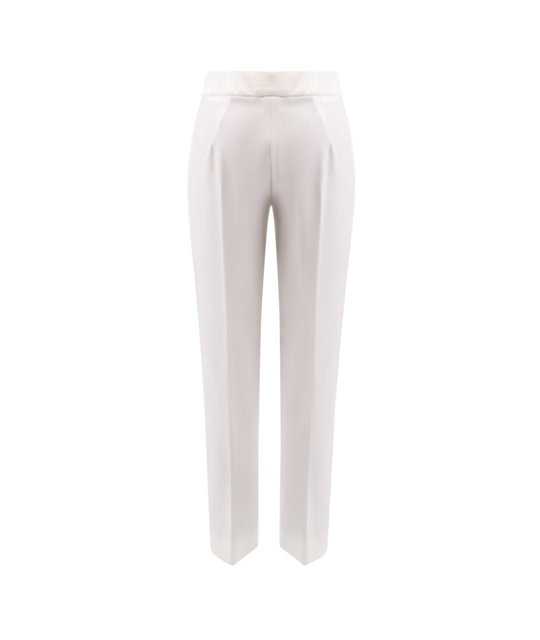 MAX MARA Белые вискозные брюки узкие, фото 2