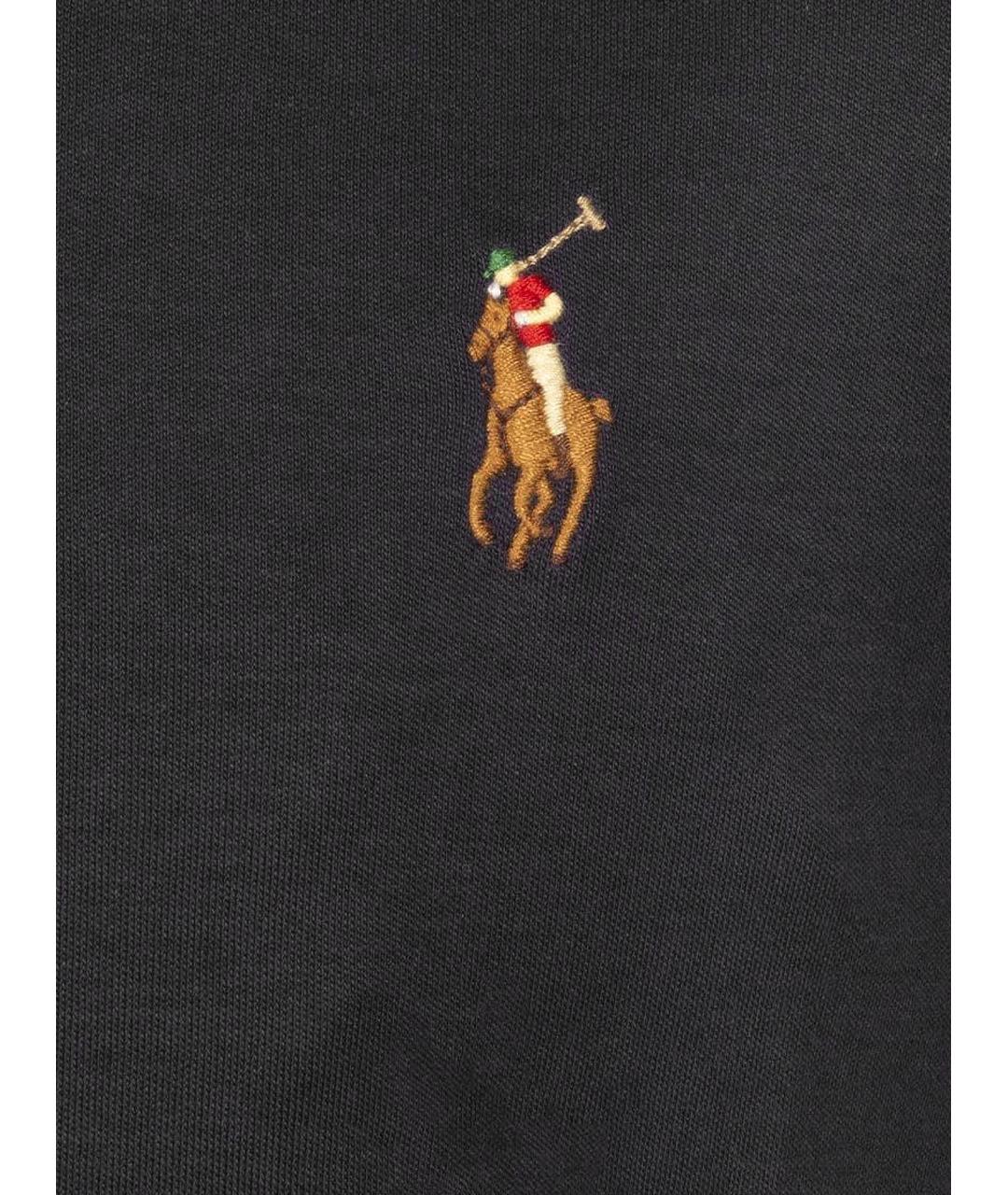 POLO RALPH LAUREN Черная хлопковая футболка, фото 3