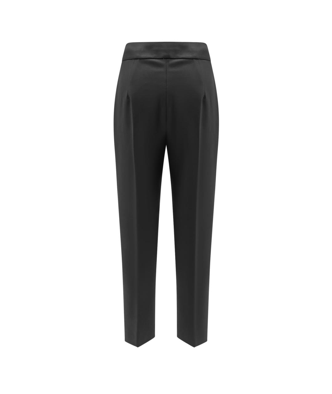 MAX MARA Черные вискозные брюки узкие, фото 2