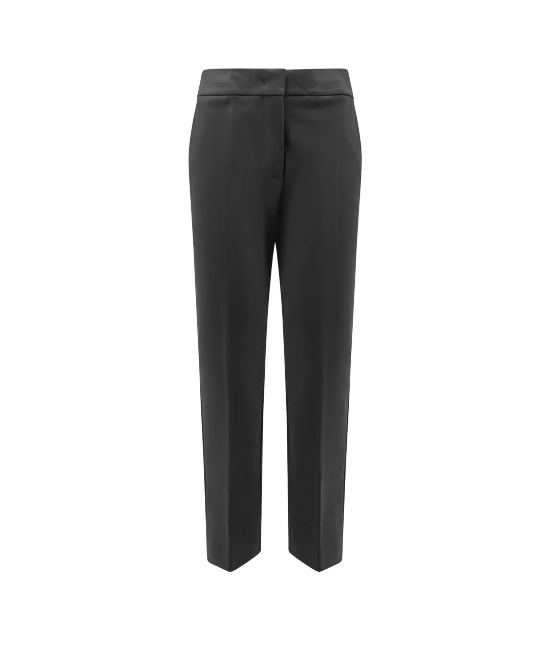 MAX MARA Черные вискозные брюки узкие, фото 1