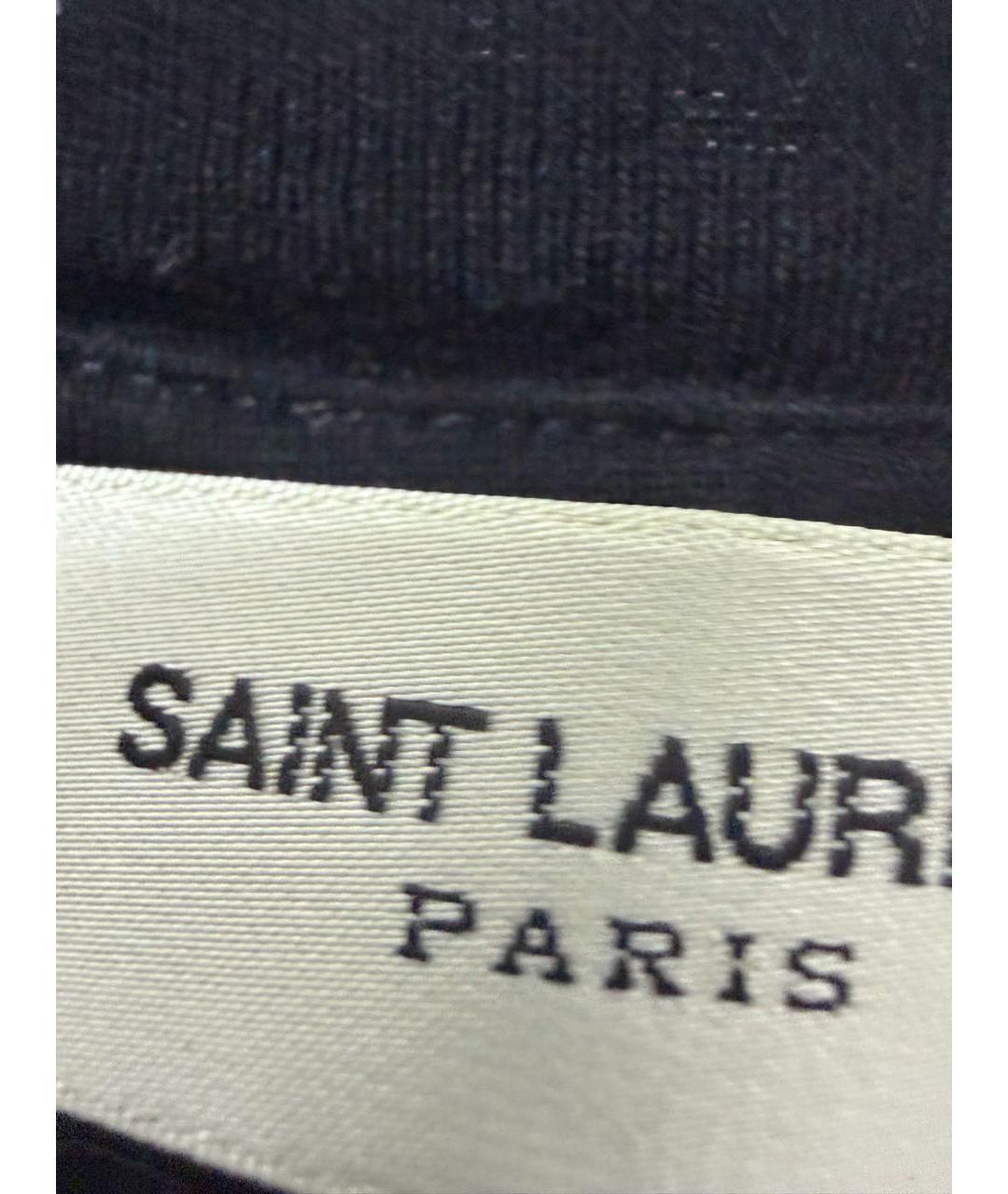 SAINT LAURENT Черная хлопковая майка, фото 2