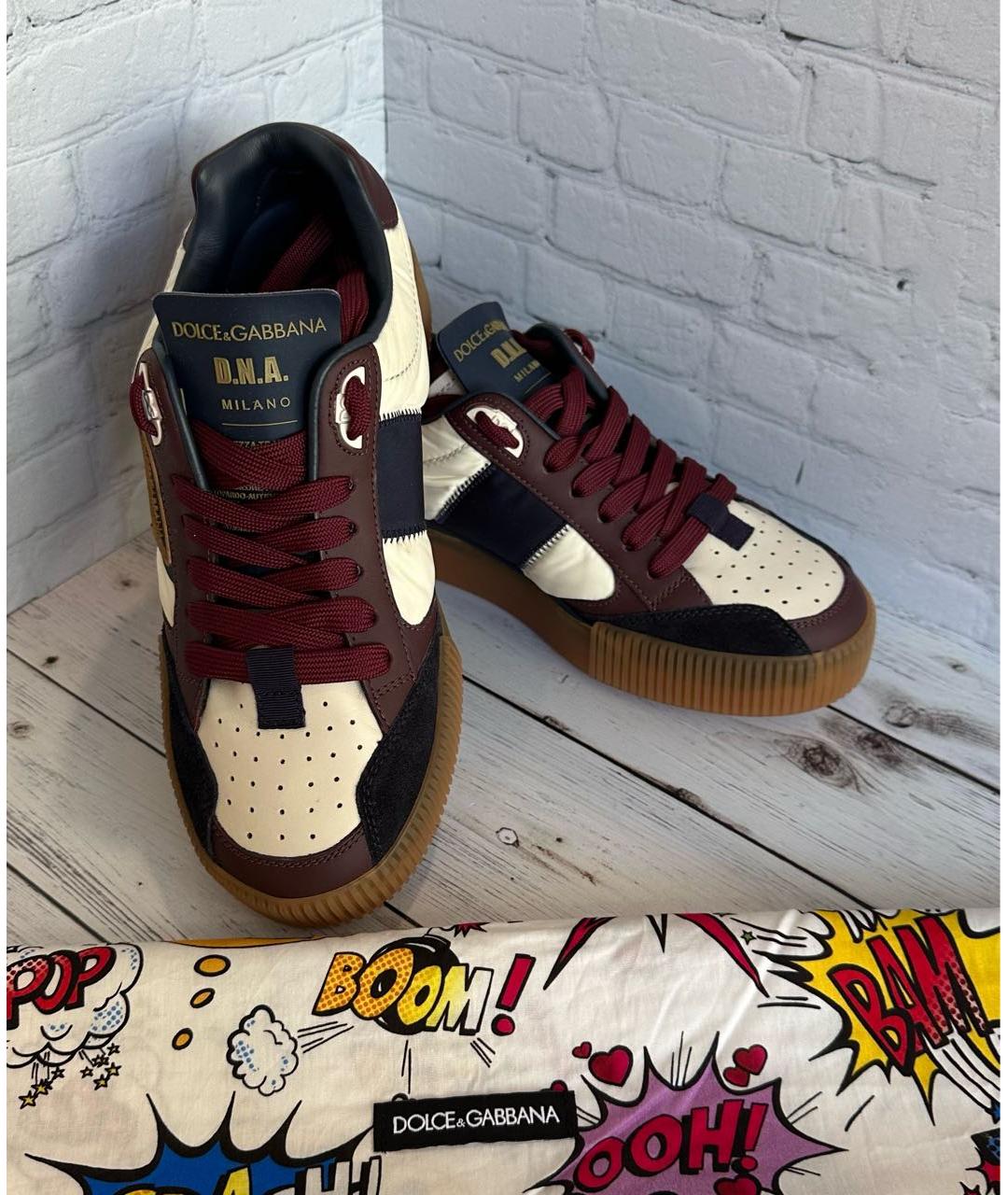 DOLCE&GABBANA Мульти кожаные кеды, фото 7