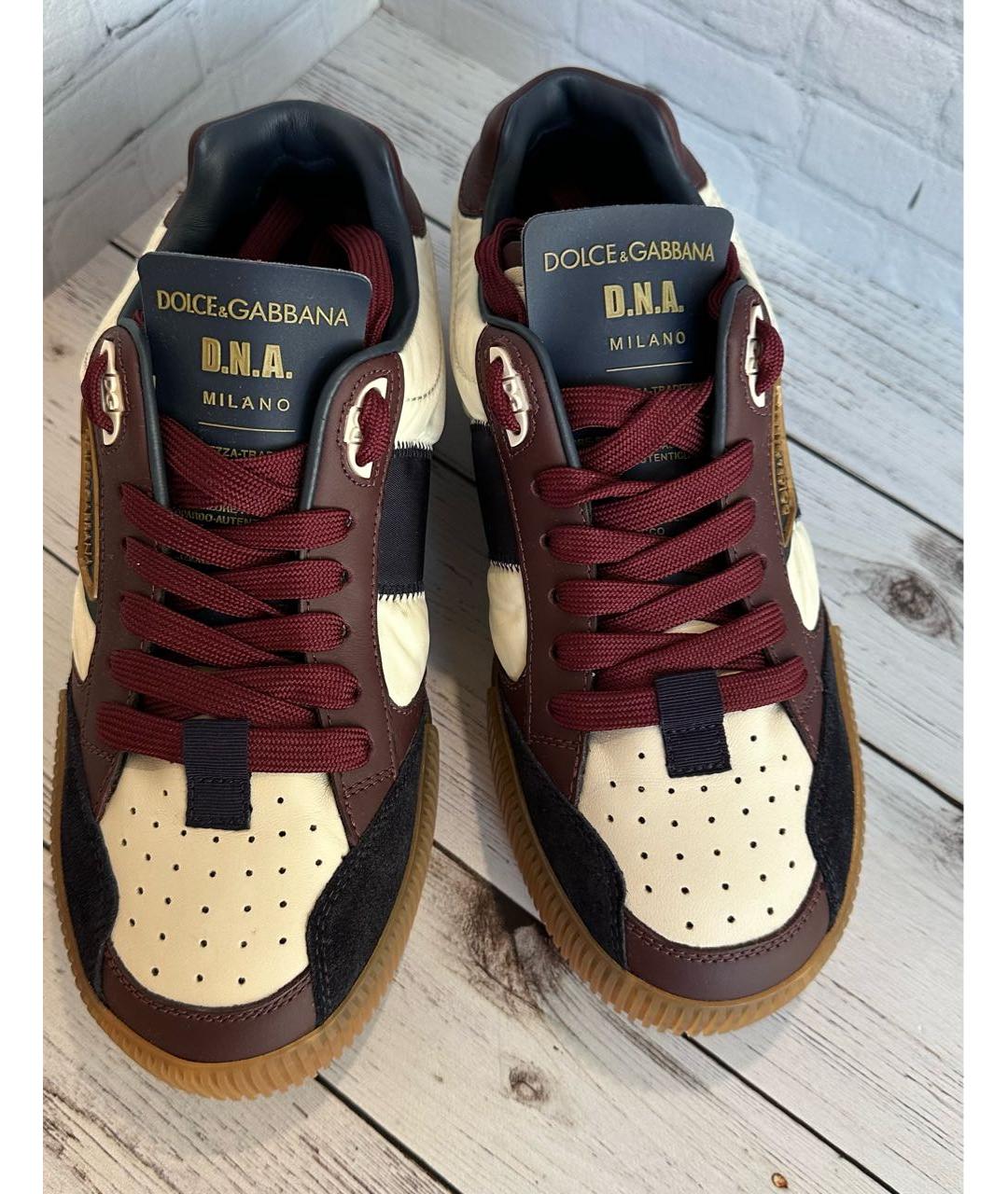 DOLCE&GABBANA Мульти кожаные кеды, фото 2