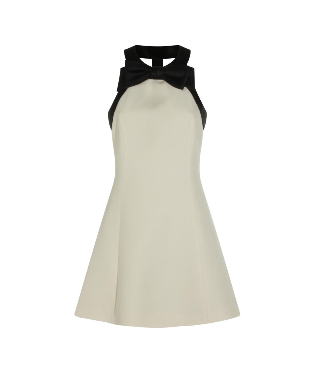 VALENTINO Белое шерстяное коктейльное платье, фото 1