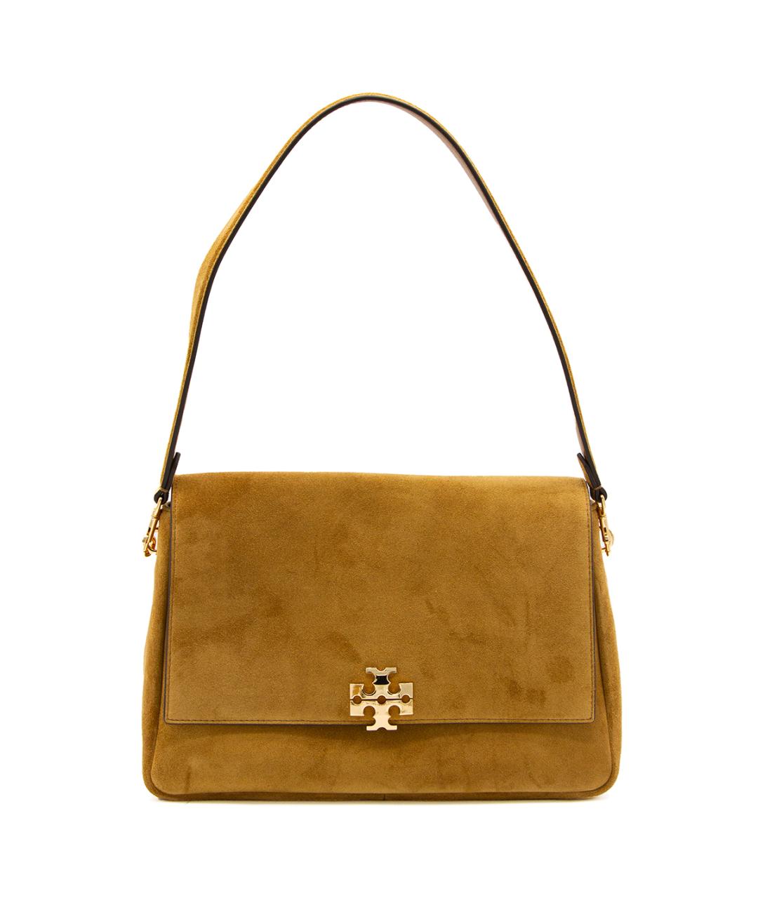 TORY BURCH Горчичная кожаная сумка через плечо, фото 1