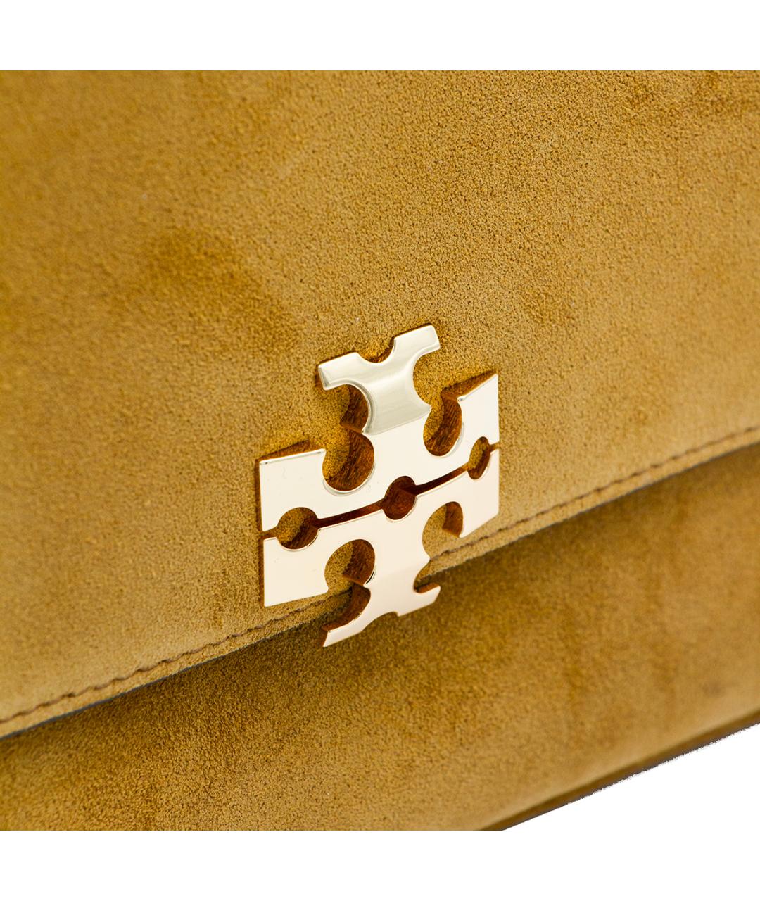 TORY BURCH Горчичная кожаная сумка через плечо, фото 4