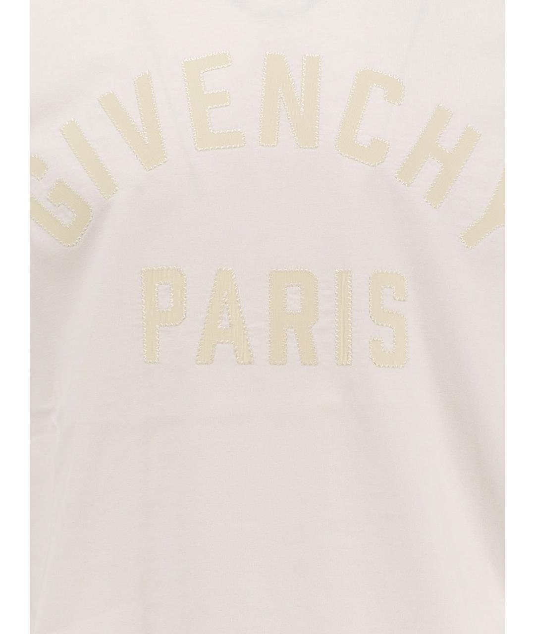 GIVENCHY Белая хлопковая футболка, фото 6