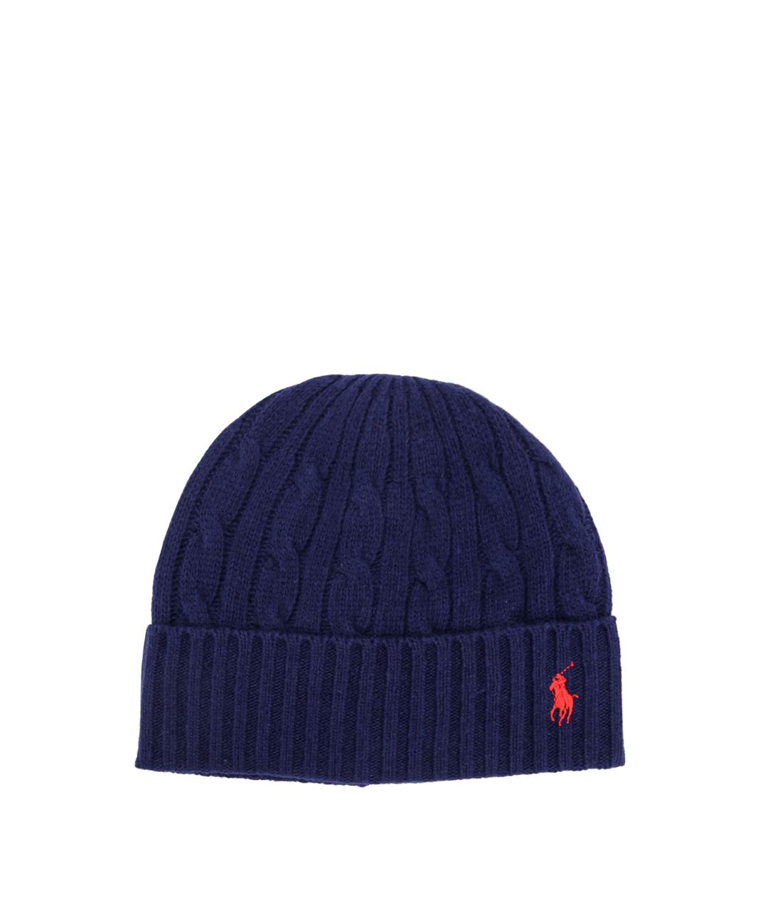 POLO RALPH LAUREN Синяя шерстяная шапка, фото 1