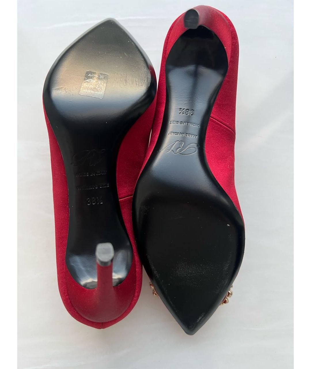 ROGER VIVIER Красные текстильные туфли, фото 6