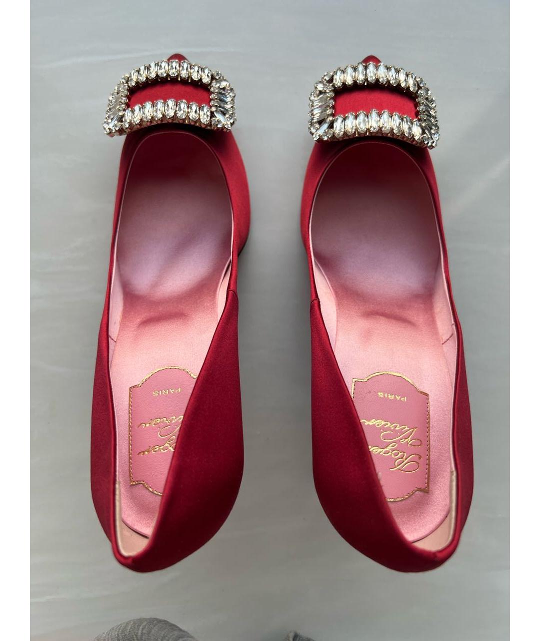 ROGER VIVIER Красные текстильные туфли, фото 2