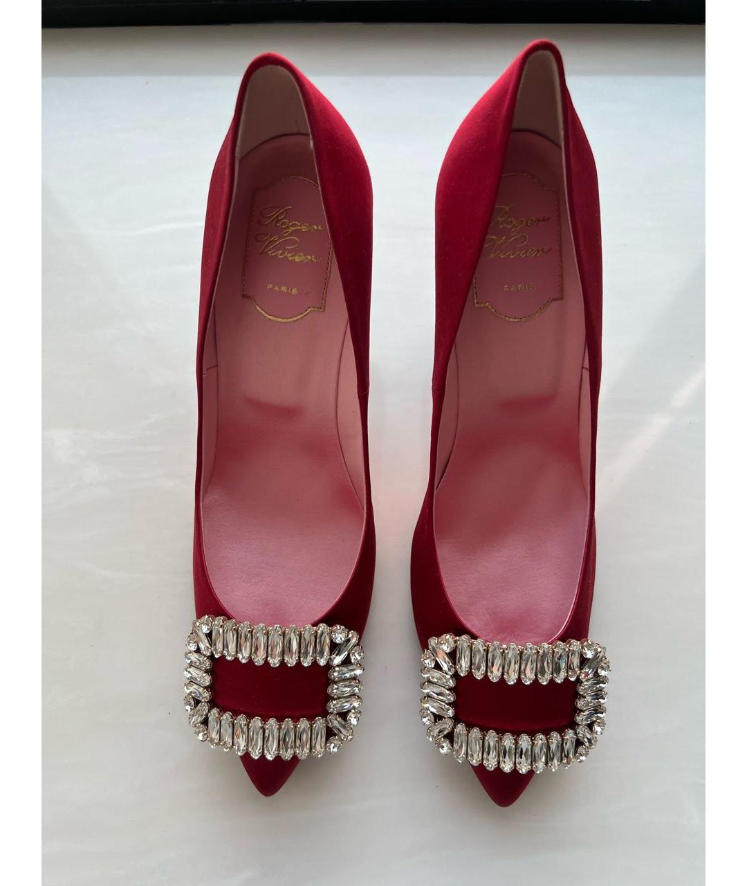 ROGER VIVIER Красные текстильные туфли, фото 3