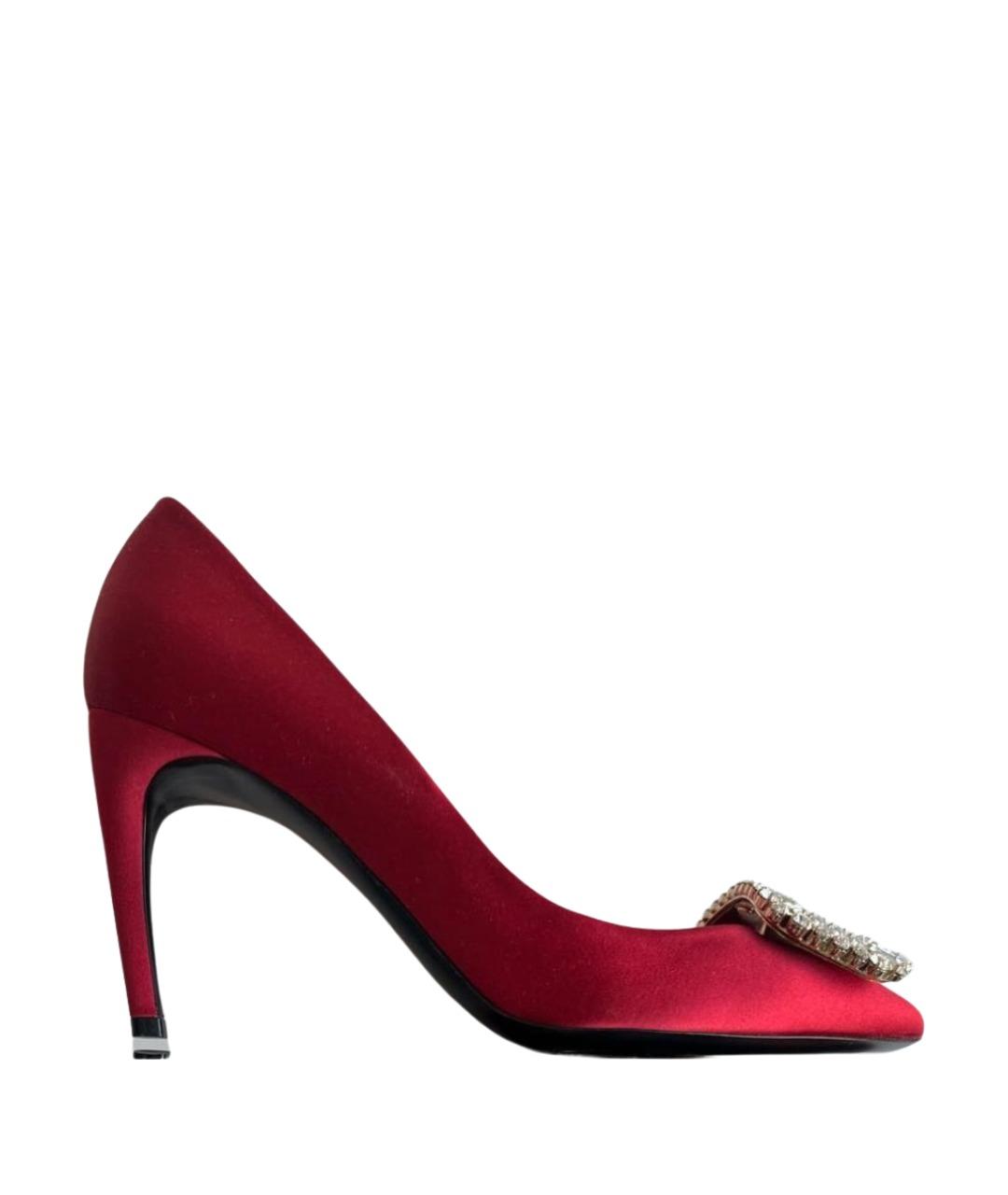 ROGER VIVIER Красные текстильные туфли, фото 1