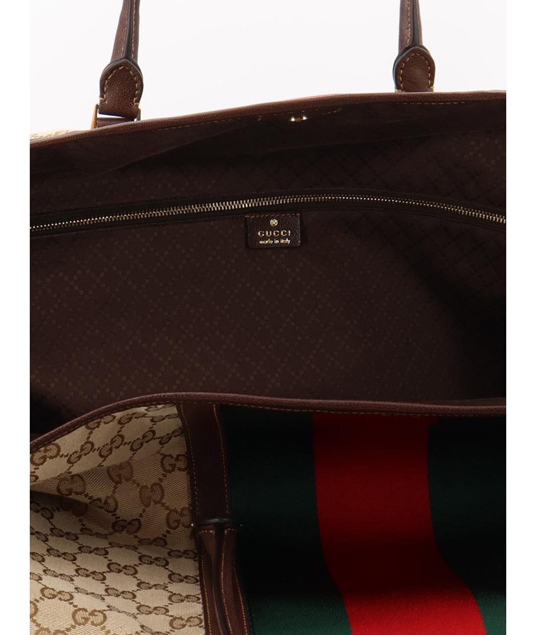 GUCCI Бежевая тканевая сумка тоут, фото 4