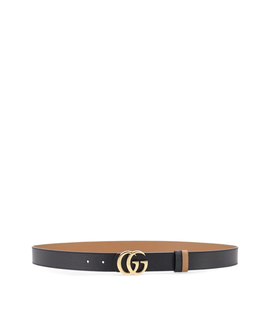 GUCCI Черный кожаный ремень, фото 1