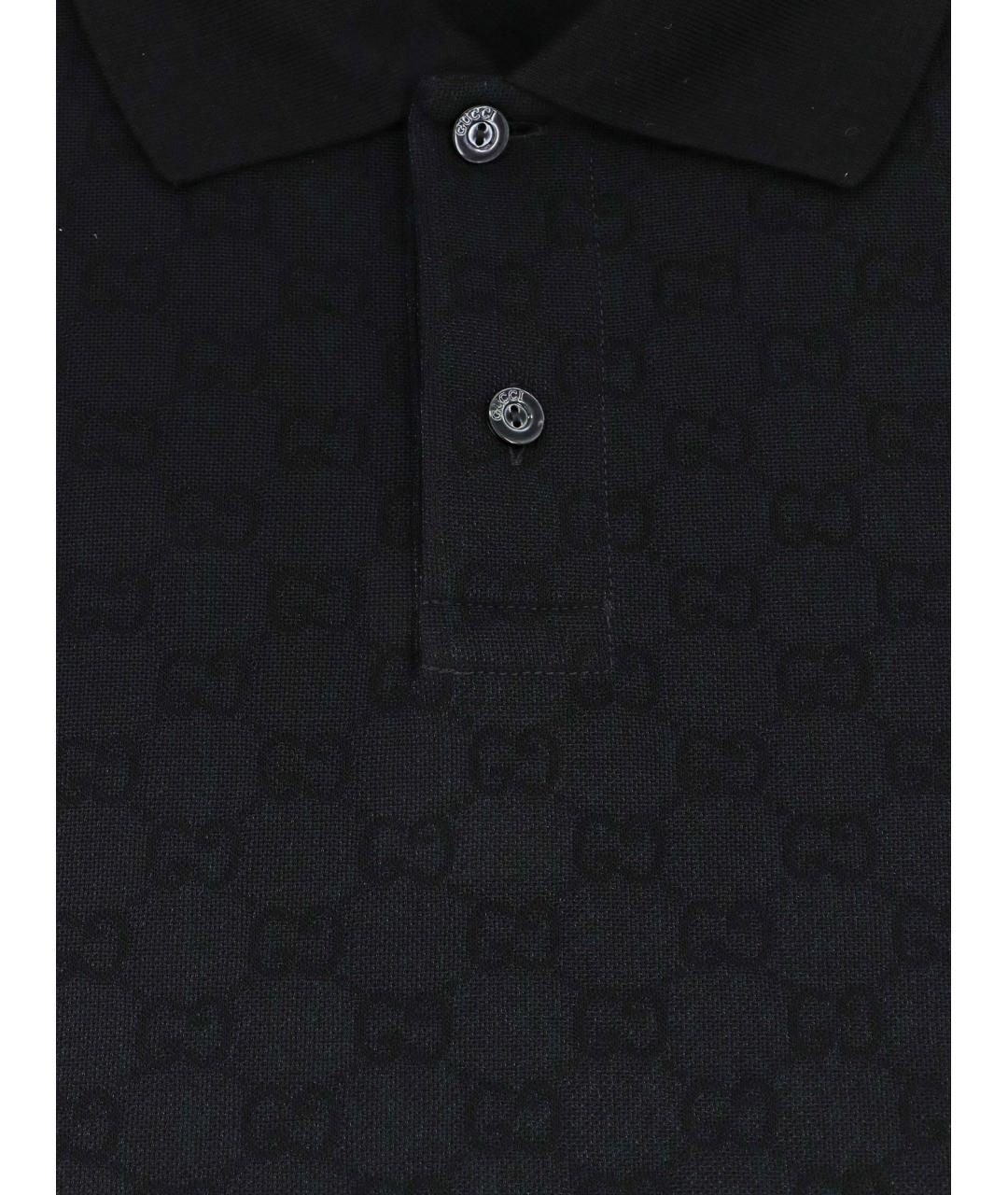GUCCI Черное поло с коротким рукавом, фото 3