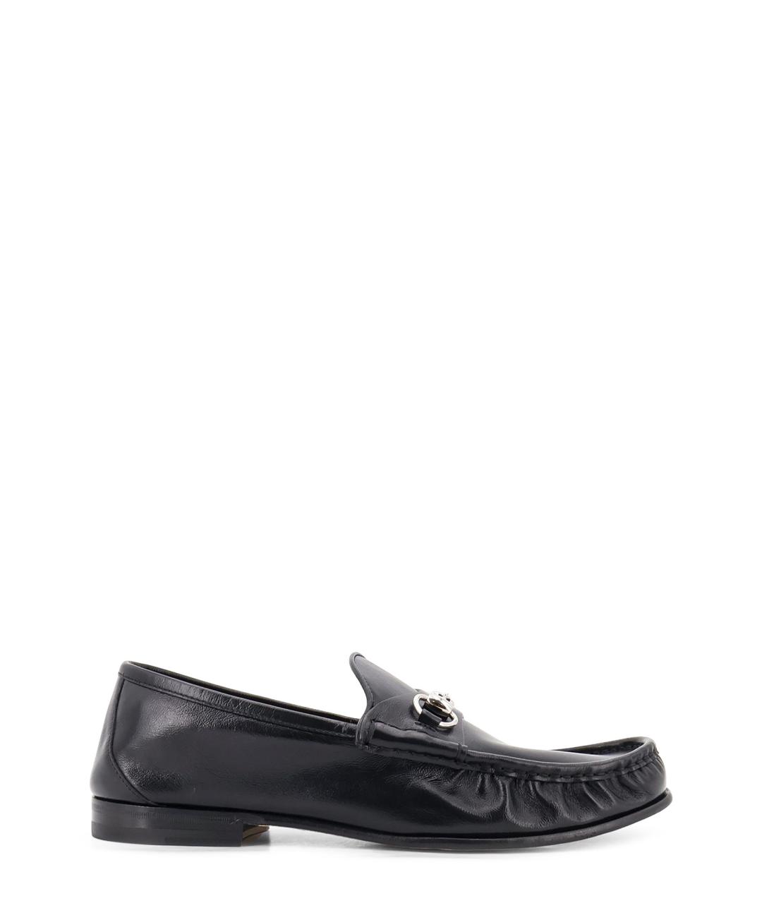GUCCI Черные кожаные мокасины, фото 1