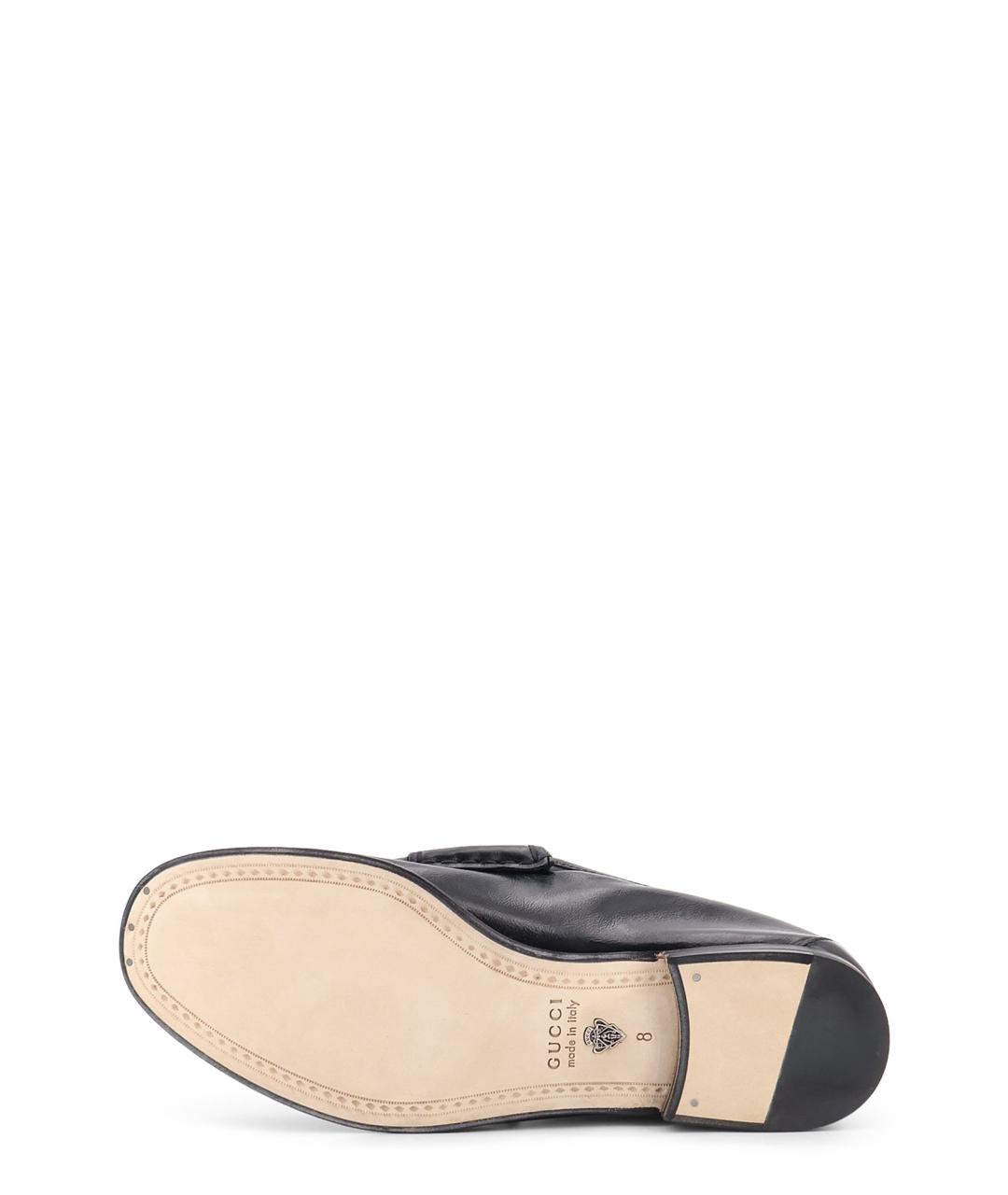 GUCCI Черные кожаные мокасины, фото 4
