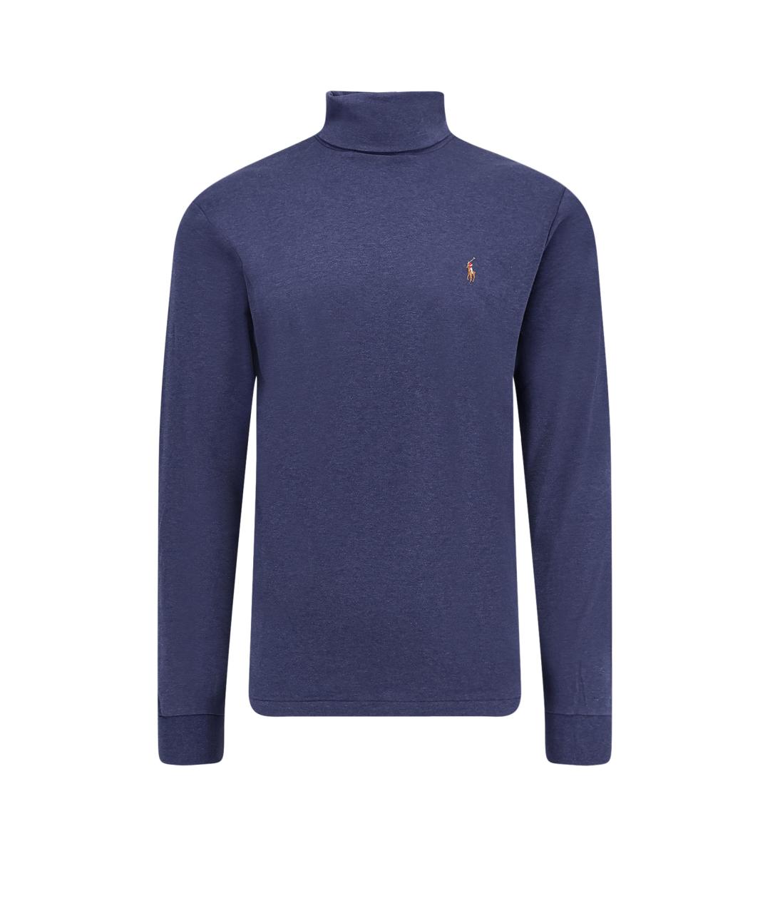 POLO RALPH LAUREN Синяя хлопковая водолазка, фото 1