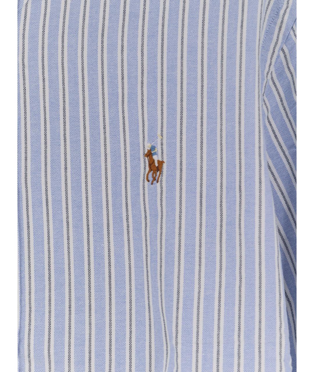 POLO RALPH LAUREN Голубая хлопковая классическая рубашка, фото 3