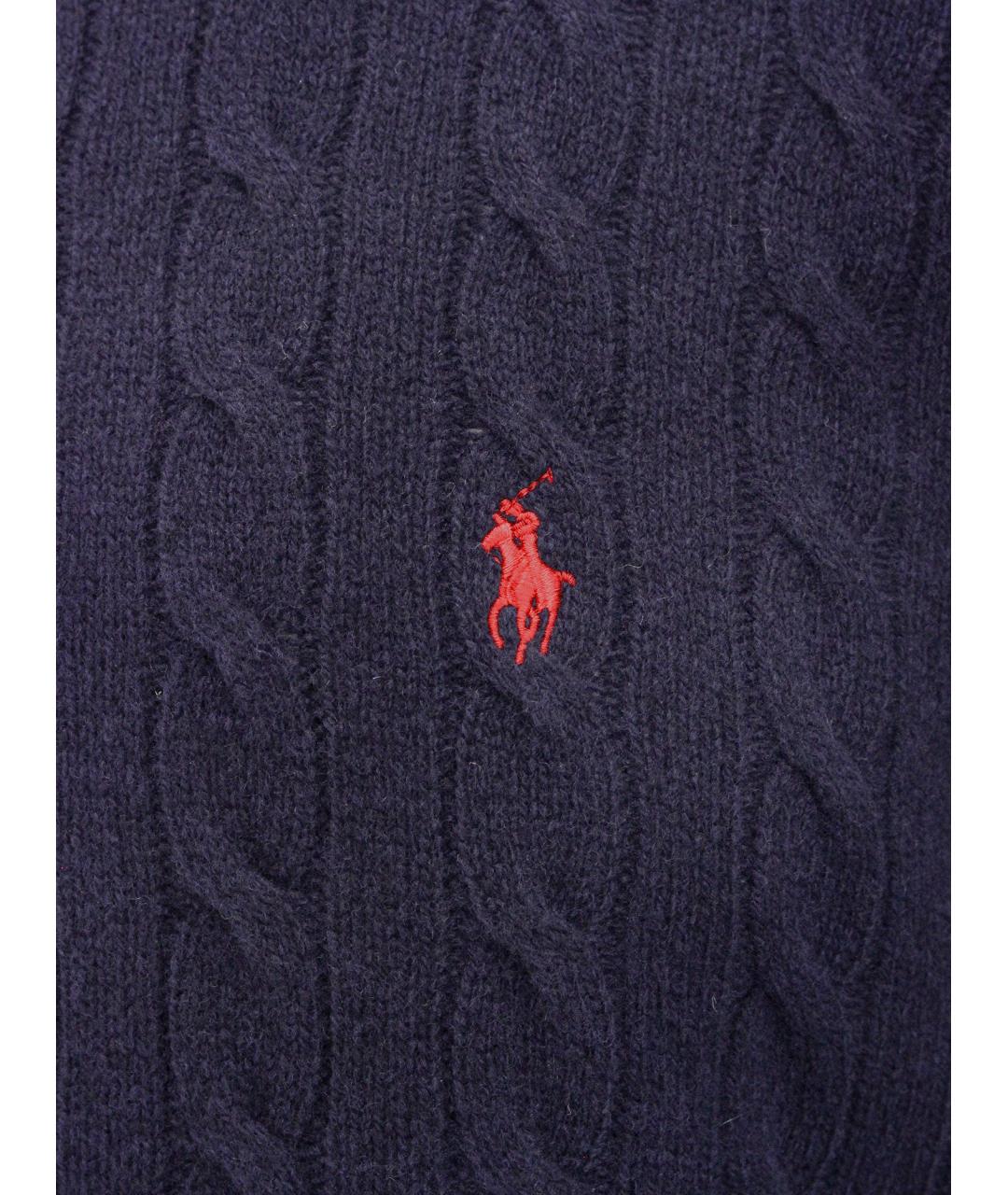 POLO RALPH LAUREN Синий шерстяной джемпер / свитер, фото 3