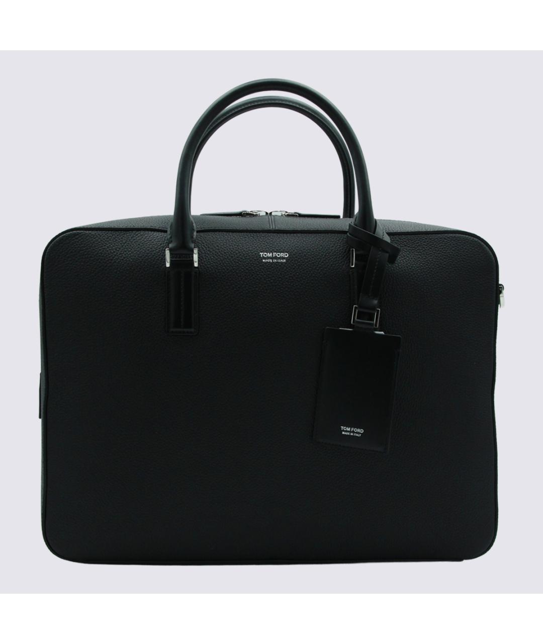 TOM FORD Черный кожаный портфель, фото 5
