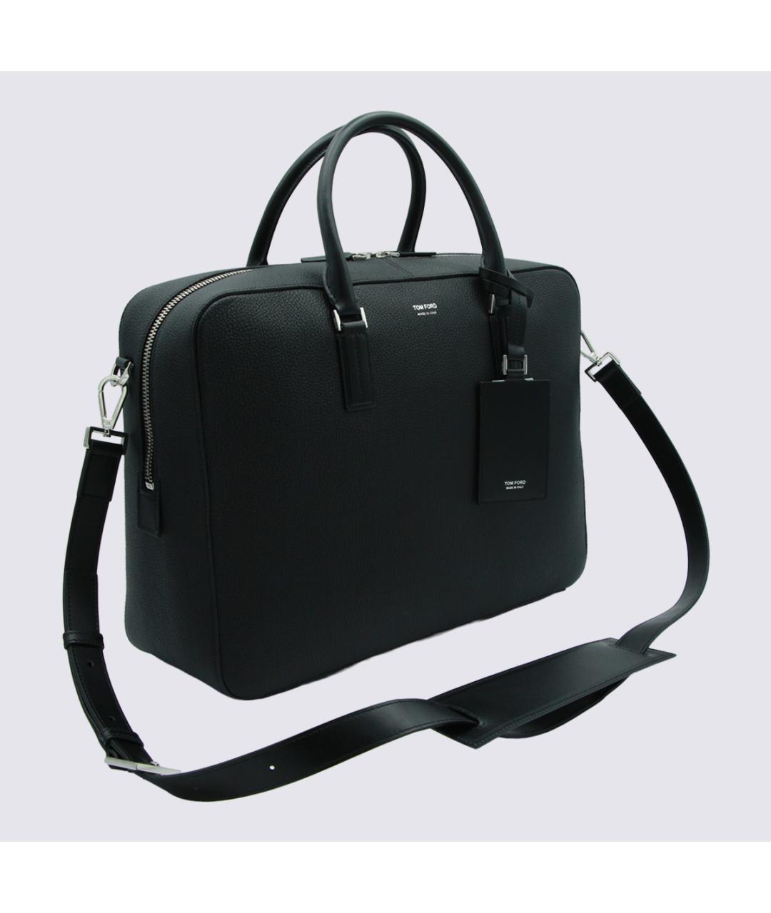 TOM FORD Черный кожаный портфель, фото 2