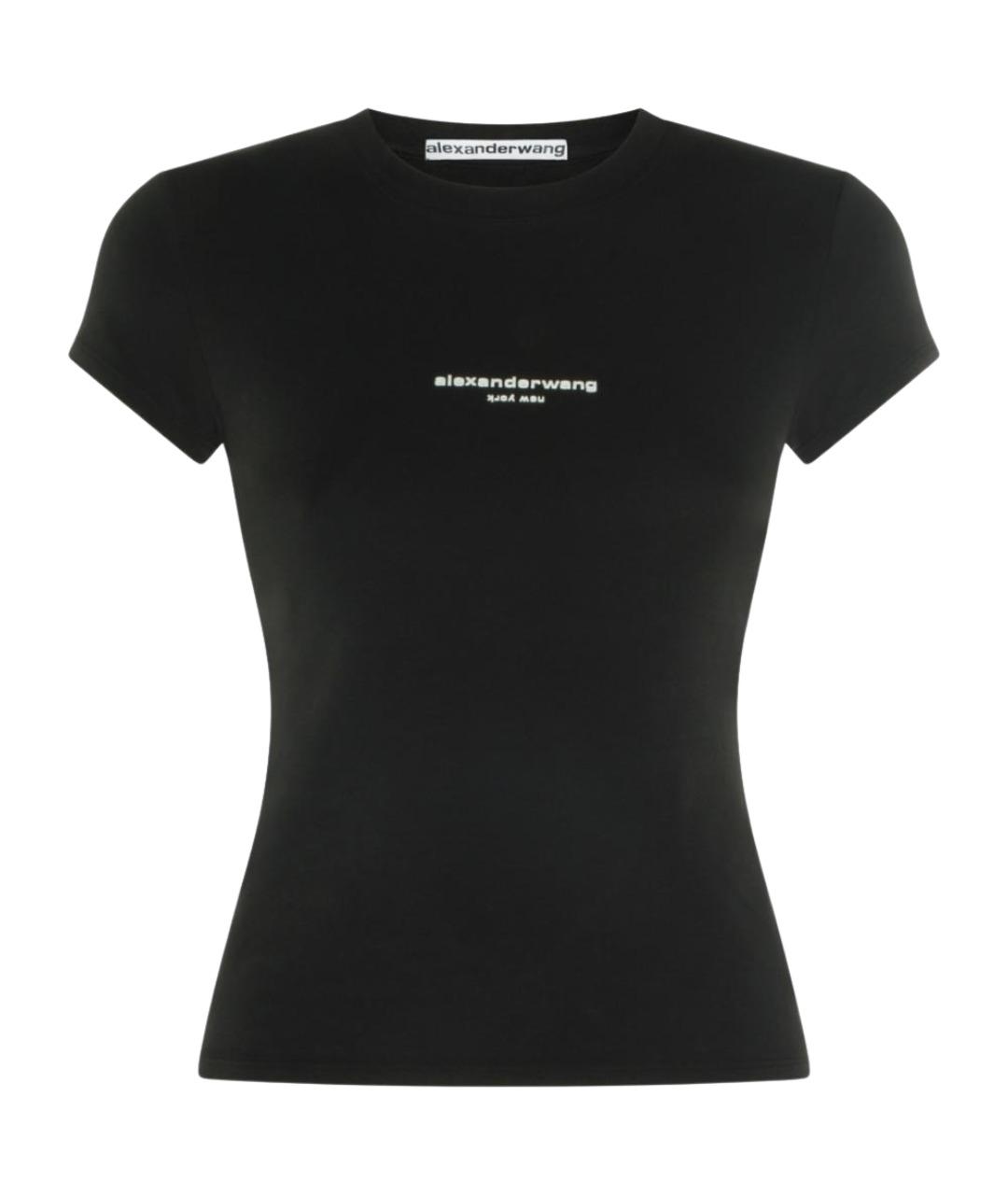 ALEXANDER WANG Черная хлопковая футболка, фото 1