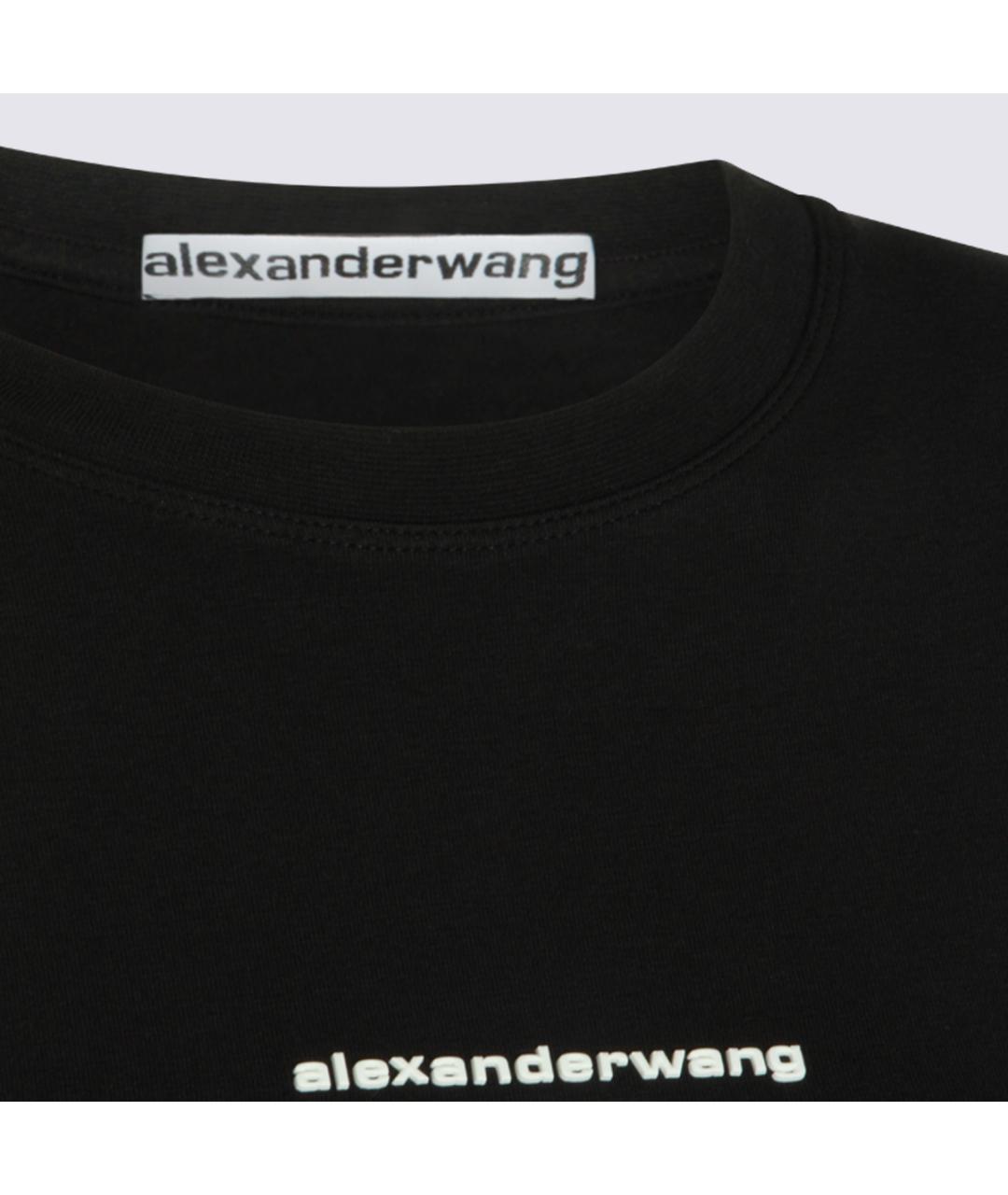 ALEXANDER WANG Черная хлопковая футболка, фото 3
