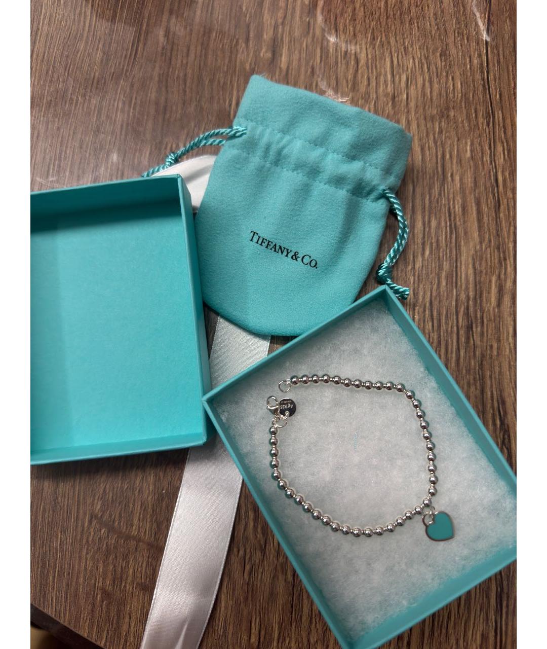 TIFFANY&CO Бирюзовый серебряный браслет, фото 3