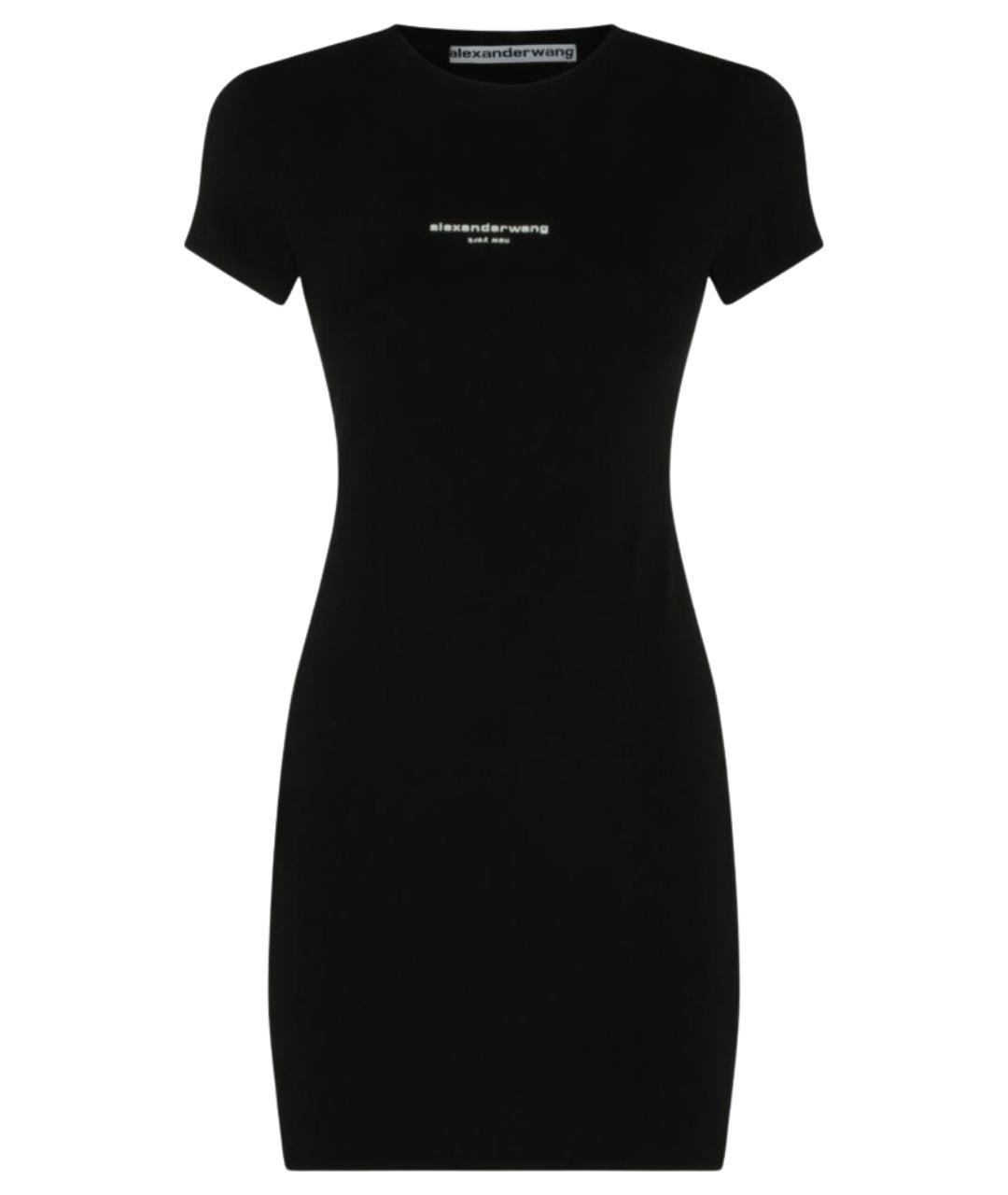 ALEXANDER WANG Черное хлопковое повседневное платье, фото 1