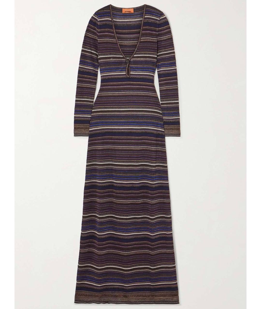 MISSONI Фиолетовое вискозное коктейльное платье, фото 5