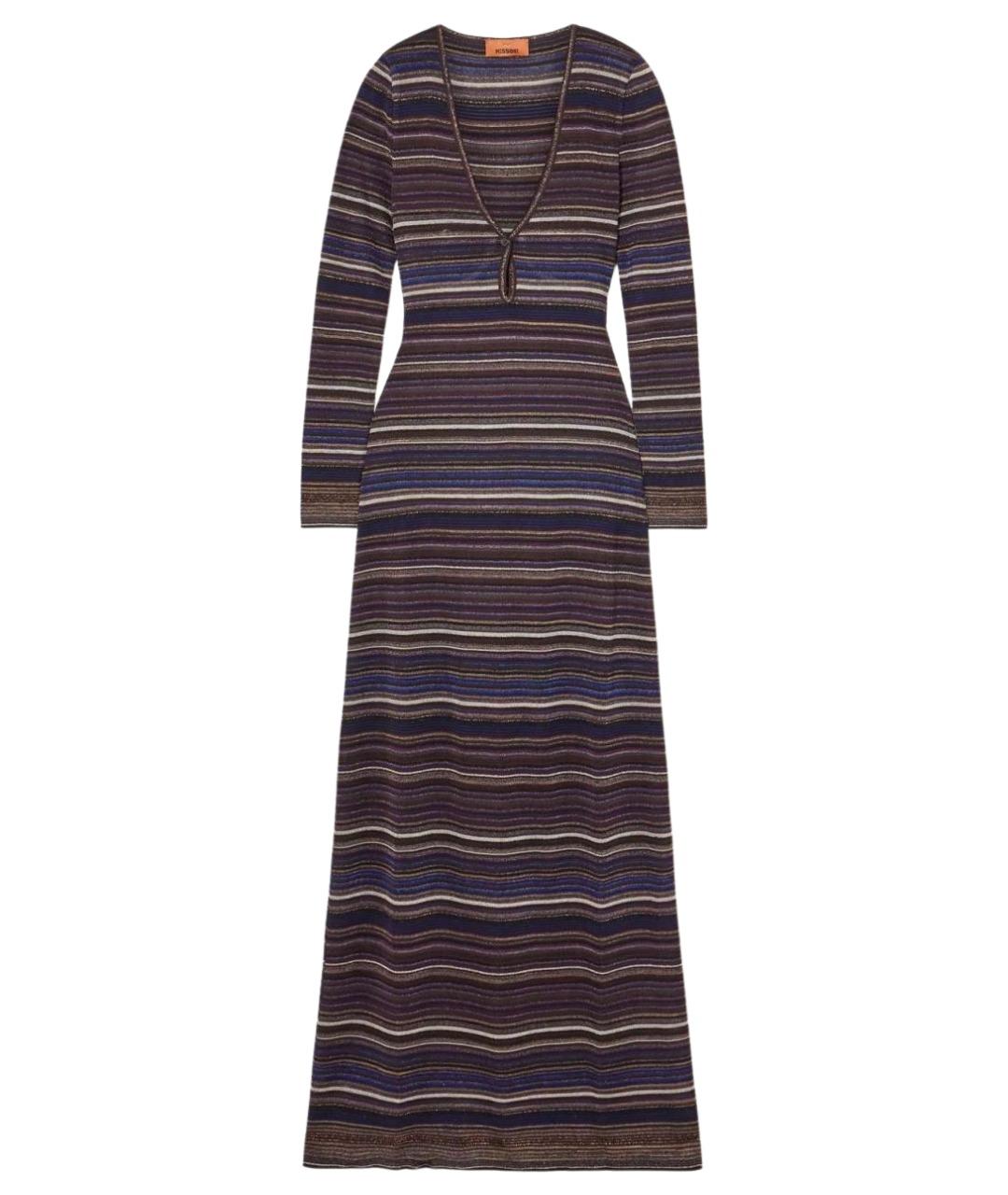 MISSONI Фиолетовое вискозное коктейльное платье, фото 1