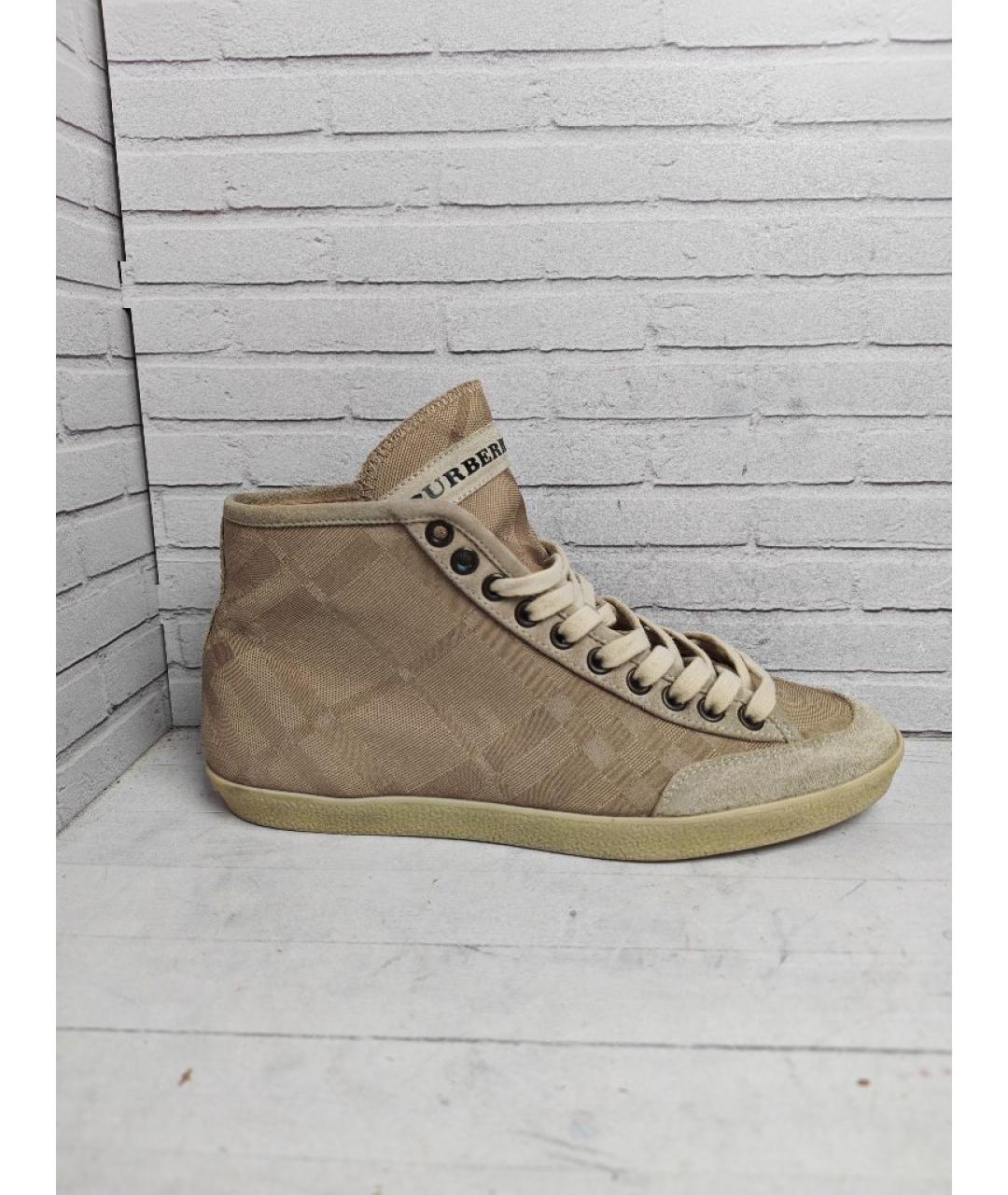 BURBERRY Бежевые замшевые кеды, фото 8