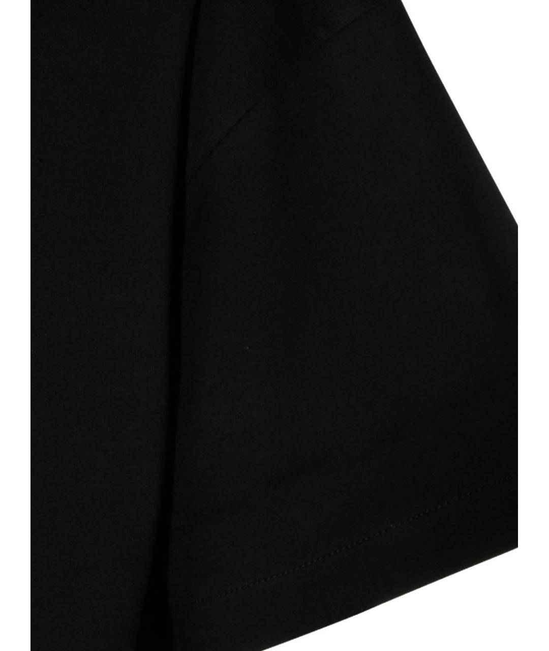 JIL SANDER Черная хлопковая футболка, фото 3