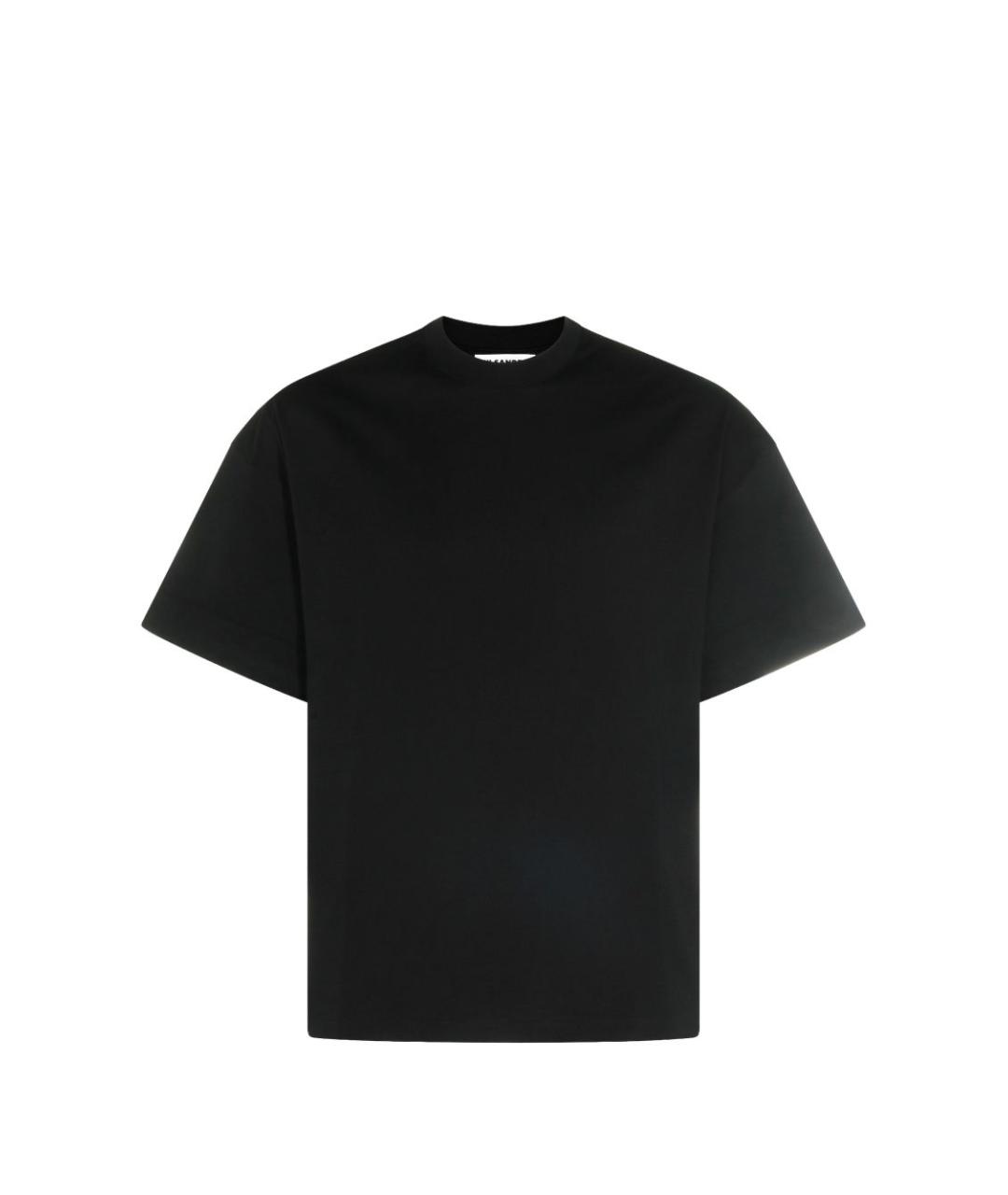 JIL SANDER Черная хлопковая футболка, фото 1