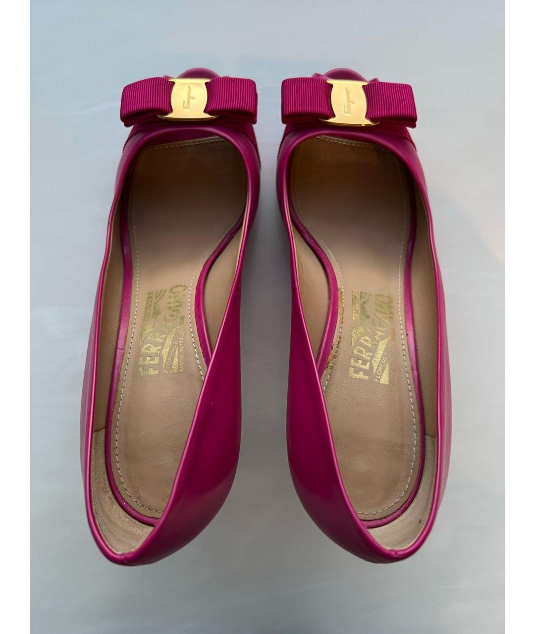 FERRAGAMO Фуксия кожаные туфли, фото 2