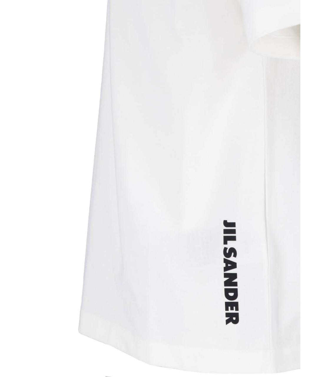 JIL SANDER Белая хлопковая футболка, фото 3