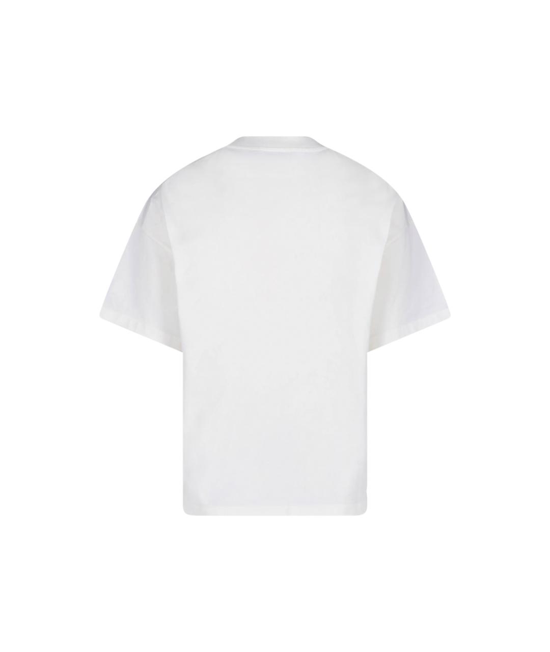 JIL SANDER Белая хлопковая футболка, фото 2