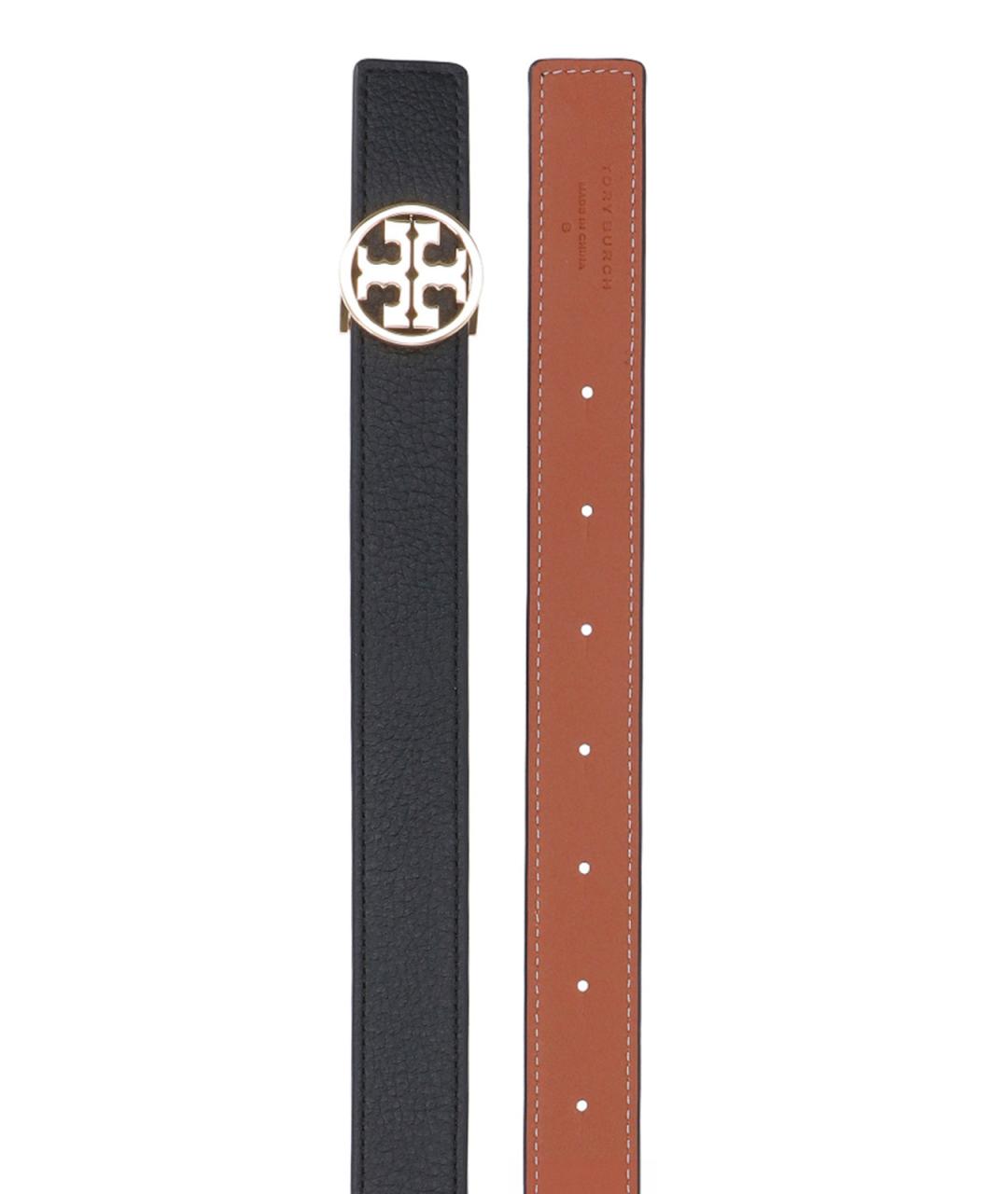 TORY BURCH Черный кожаный ремень, фото 2
