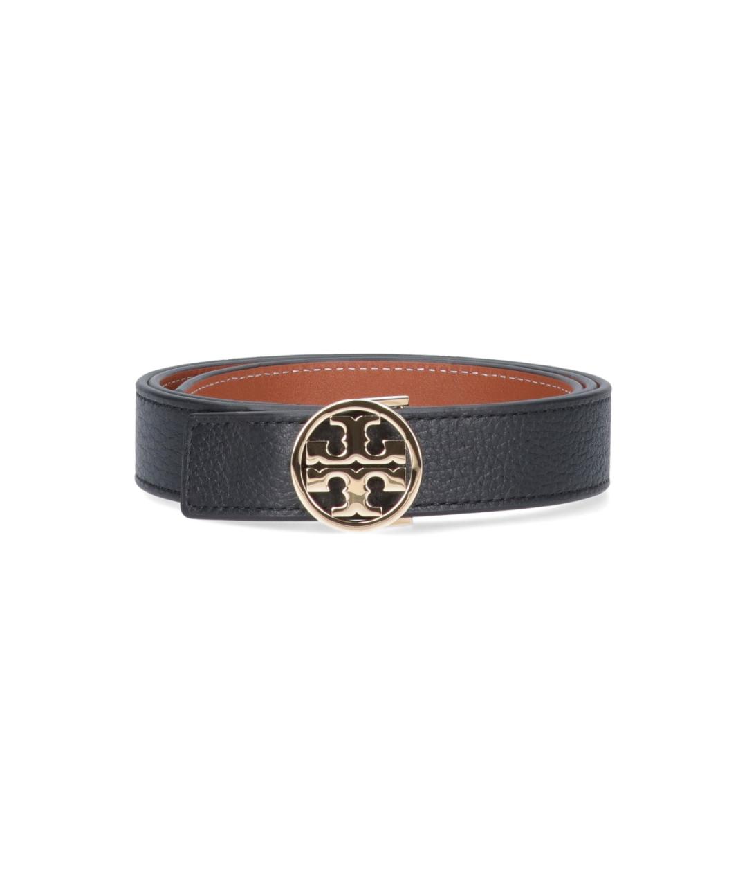 TORY BURCH Черный кожаный ремень, фото 1