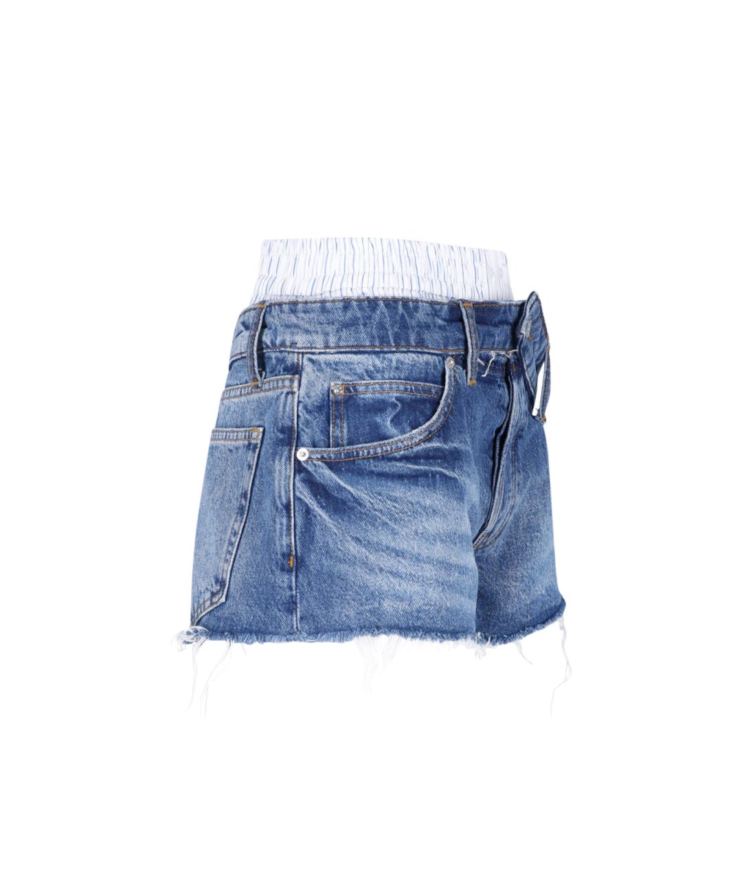 ALEXANDER WANG Синие хлопковые шорты, фото 3