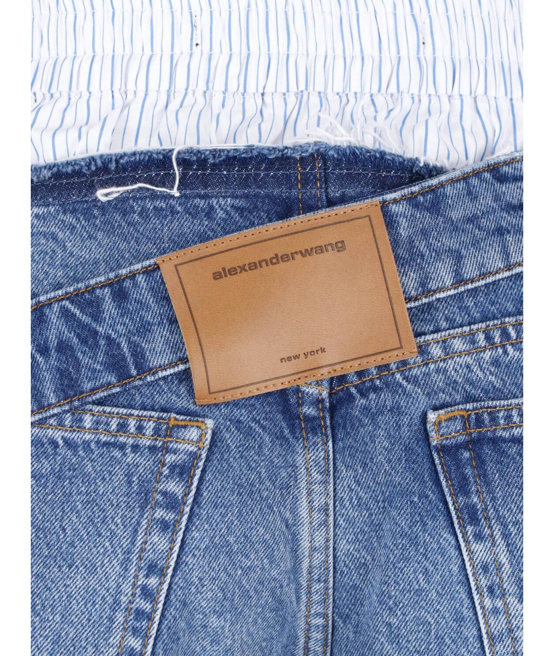 ALEXANDER WANG Синие хлопковые шорты, фото 4