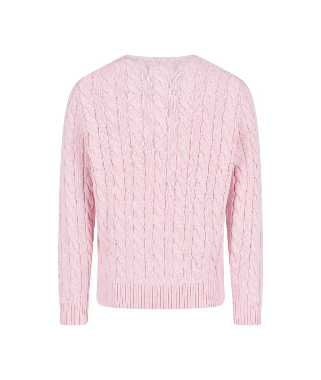 POLO RALPH LAUREN Розовый хлопковый джемпер / свитер, фото 2