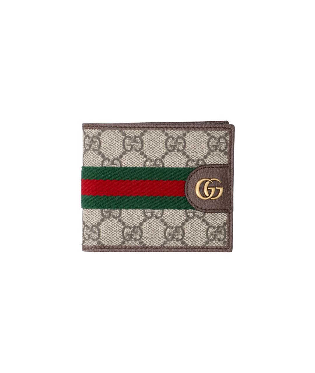GUCCI Бежевый полиуретановый кошелек, фото 1